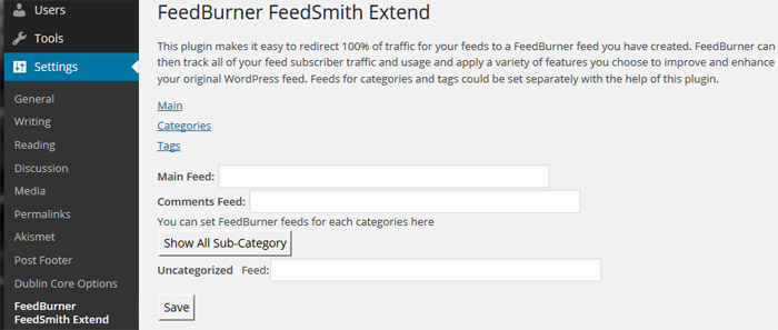 WordPress Plugin FeedBurner