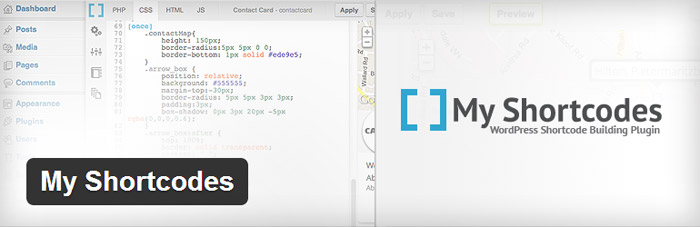 WordPress plugin shortcodes