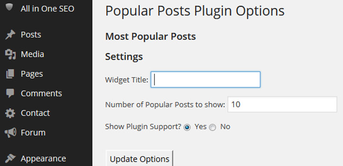 WordPress Plugin popularni postovi